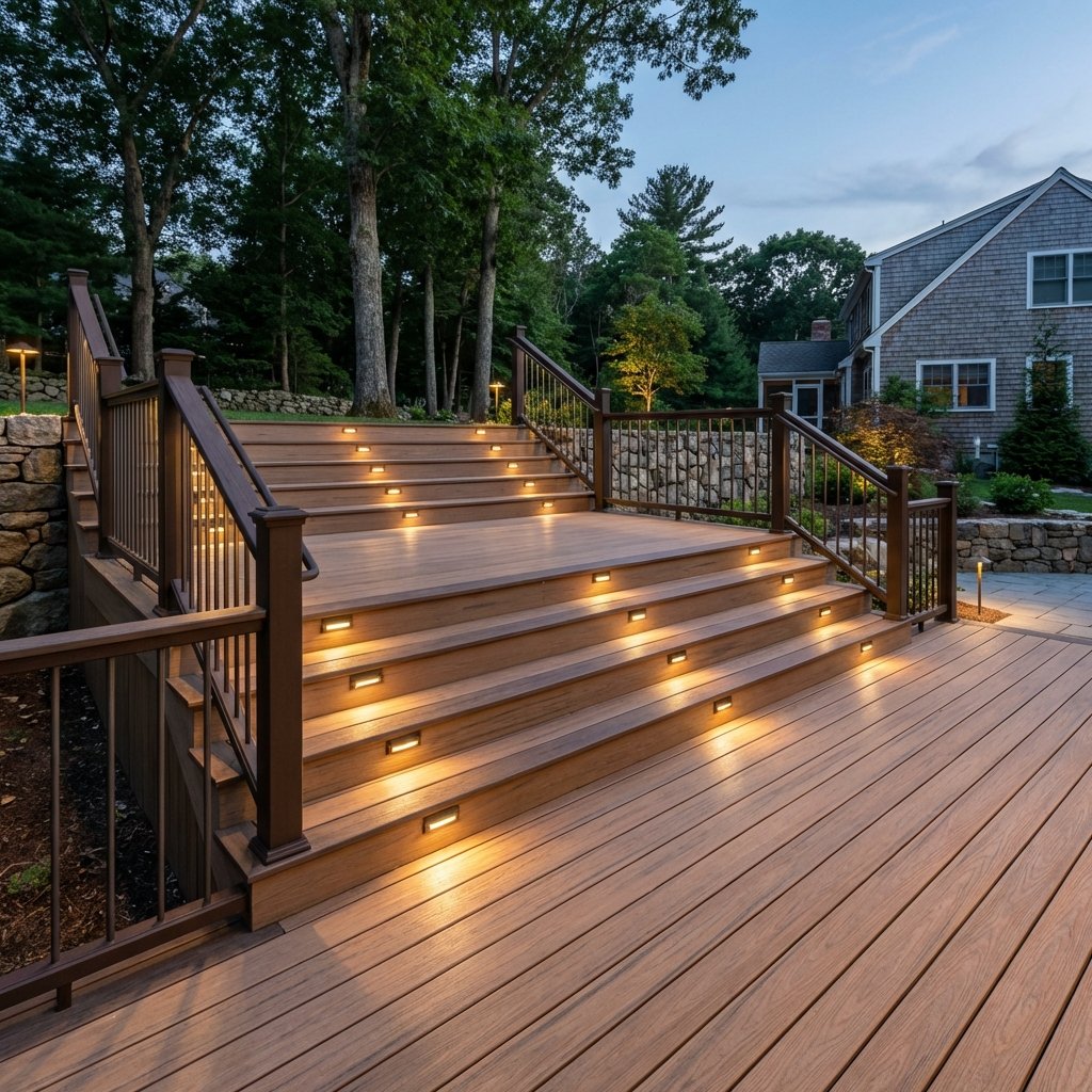 Deck stairs and railings installation in MetroWest MA